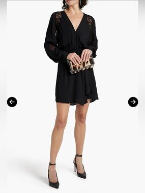IRO PARIS
Furia Lace-Paneled Ruffled Crepe Mini
Dress sizeUS 4/ FR 36